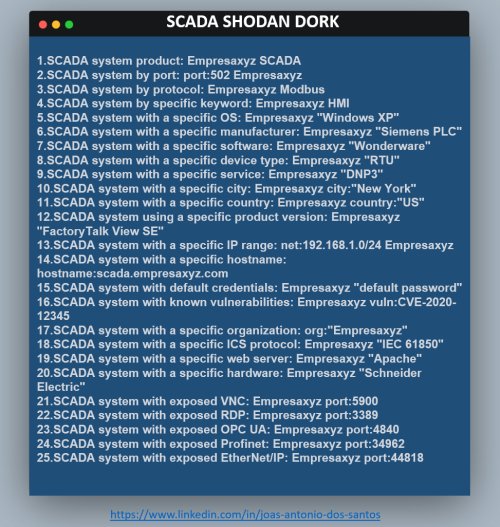 SCADA SHODAN DORK